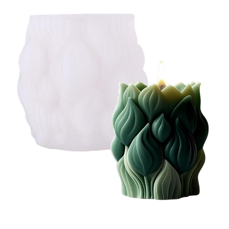 

Tulips Candle Molds Casting Molds Flower Cylinder Silicone Mould Ornament Molds Plasters Molds Epoxy Resin Molds
