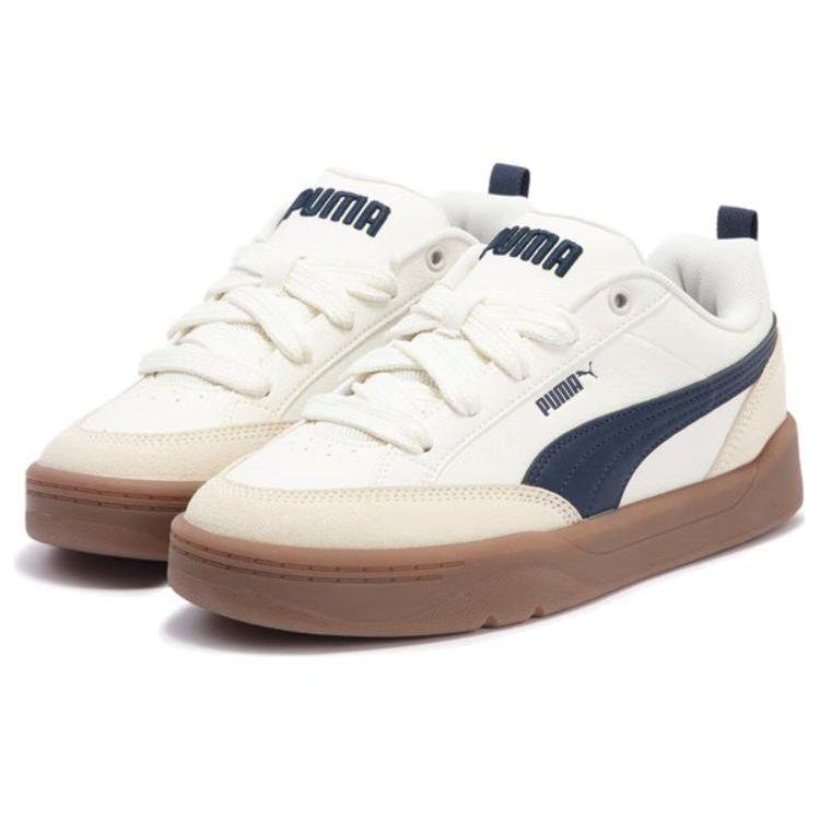 Puma Park Lifestyle Series Versatile Casual Lightweight Comfortable Durable Low-Top Skate Shoes Unisex Sneakers White Blue 397262-07