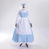 Halloween bell maid costume beautiful woman and beast bell blue maid costume stage costume