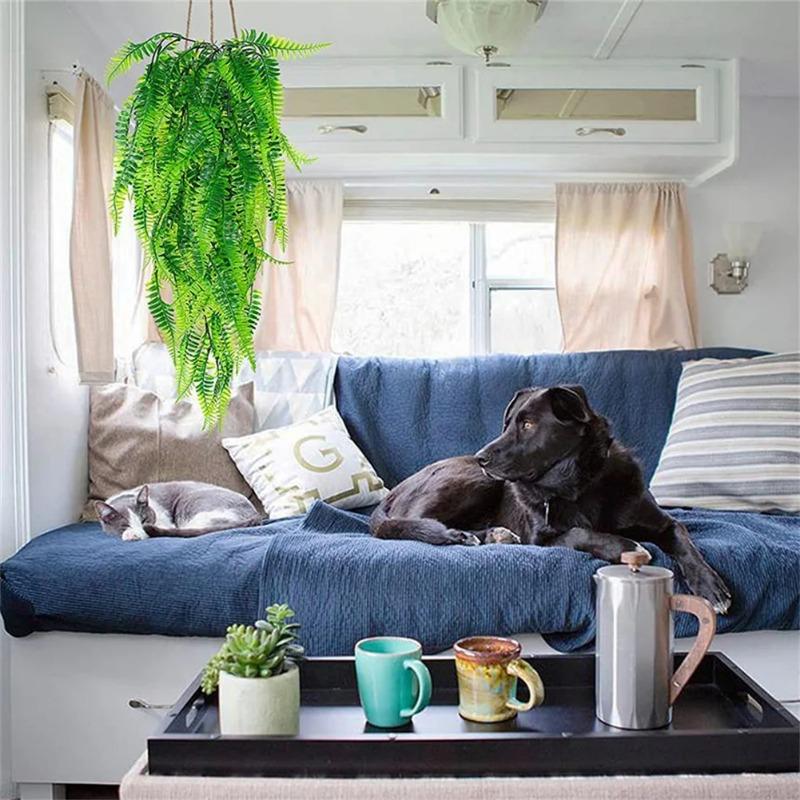 3/1pcsArtificial Plant Vine Home Decoration Hanging Plastic Leaf Grass Garland Outdoor Wedding Party Decorations Fake Rattan Ivy