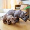 30-45cm Realistic Rhino Plush Toy Stuffed Animal Rhino Pillow  Soft Rhinoceros Kawaii Doll Perfect Birthday Gifts Kid Room Decor