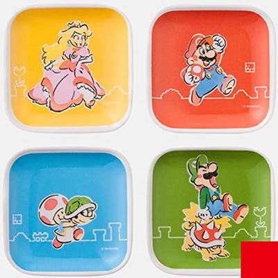 Super Mario Family Life Melamine Mini Plate Set of 4 Nintendo Tokyo Limited Goods