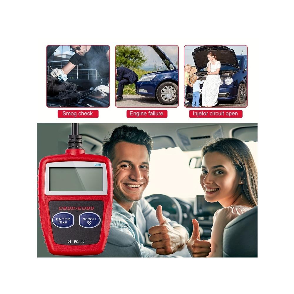 USB Powered OBD2 Scanner MS309 - Car Engine Fault Code Reader for Multiple Models - Vehicle Maintenance Tool