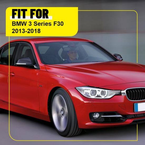 6x Black Window Pillar Set Posts Cover Door For Trim BMW 3 Series F30 2013-2018