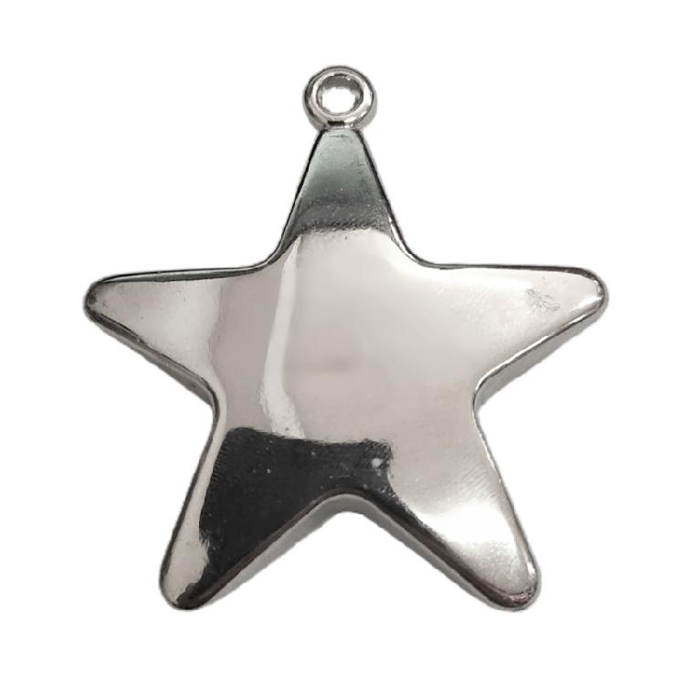 

Sweet Large Star Pendants Silver Peach Heart Hang Tags Plastic Summer Jewelry