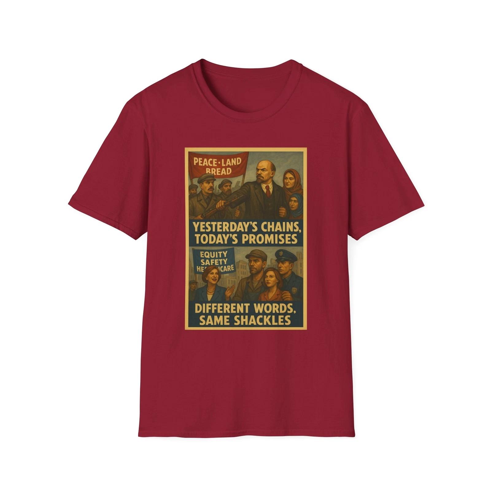 

Different Words Same Shackles Shirt, Anti-Marxist American Pride Tee, Patriotic 3XL