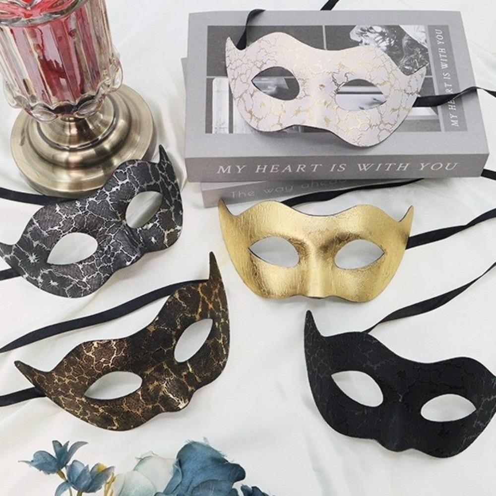 Reusable Halloween Masks Durable Half Face Mask Retro Jazz Mask Men