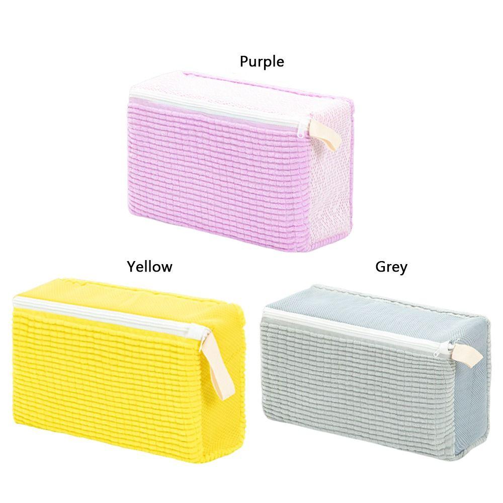 Zipper Closure Shoe Washing Bag Fluffy Chenille Shoes Cleaning Bag Durable Laundry Bag  Household