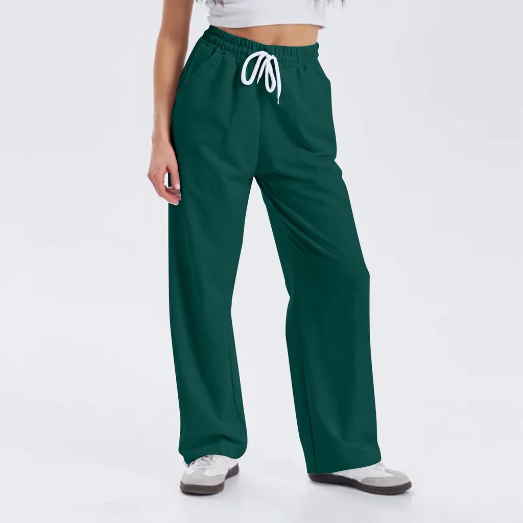 Women's Pants Fashion Casual Pants Color Drawstring Pants