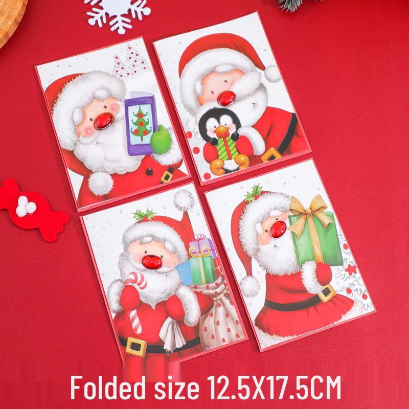 3D Christmas Music Greeting Card - Mini Cartoon Design for Children