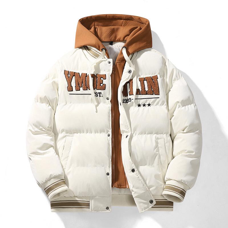 Men's Thickened Detachable Two-Piece Winter Cotton Jacket - Casual, Warm & Loose Couple Style