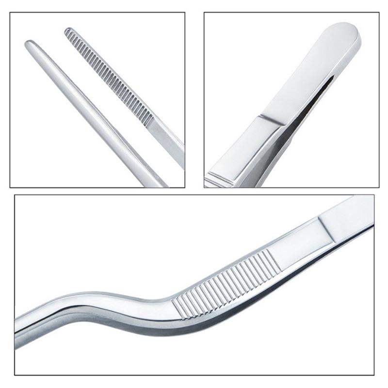 1Pc Stainless Steel Kitchen Tweezer BBQ Food Tweezer Clip For Picnic Barbecue Cooking Kitchen Tools