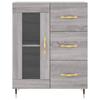 Vidaxl Witrynka Szary Dąb Sonoma 69,5X34X180Cm Materiał Drewnopochodny