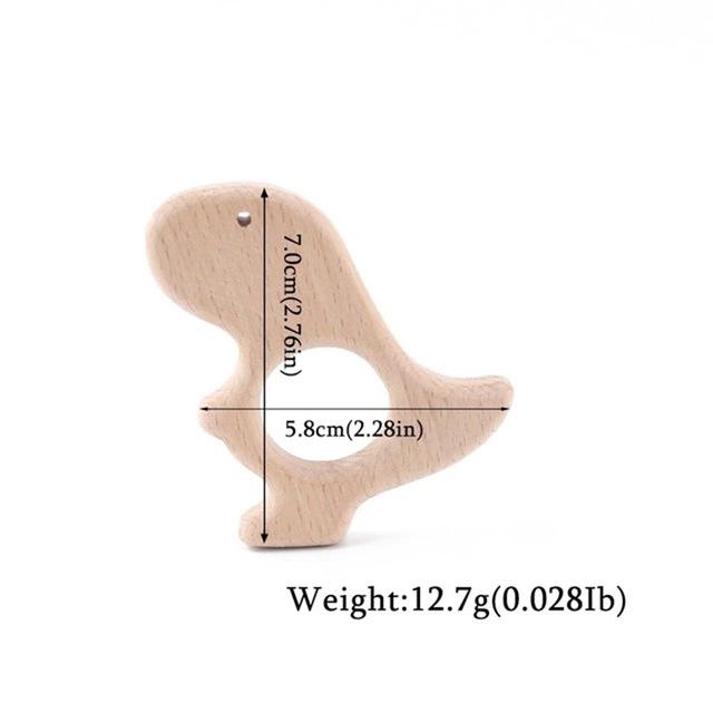 1pc Baby Teether Wooden Animal Pacifier Pendant BPA Free Beech Koala Rodent Baby Gym Accessories Teeth Pendant Children'S Goods
