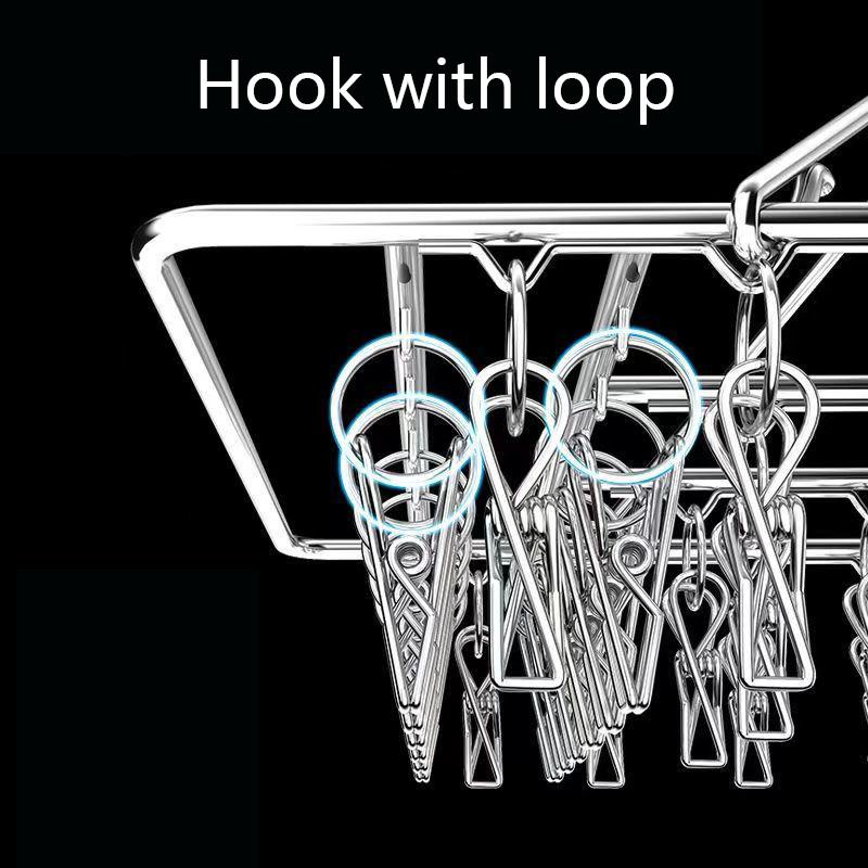 Steel Windproof Clips Clothespin Laundry Hanger Best Clothesline Sock Towel Bra Drying Rack Clothes Peg Hook Airer Dryer