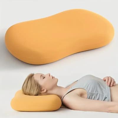 Macaron Color Cat Belly Pillow Neck Support Pillow for Easy Sleep Removable Pillowcase Applicable In Office/Home/Travel Functional Pillow