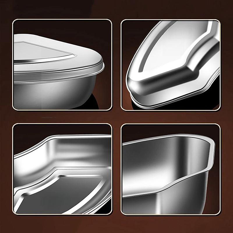 1Pc Stainless Steel Steaming Plate Fan Shaped Divided Steaming Plate Household Food Steaming Bowl Kitchen Accessories