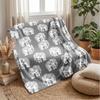 Giraffe, Lion, Elephant on Cloud with Stars Theme blanket Lightweight Warm Flannel Blanket Decorative Throw Blanket for Home Decoration