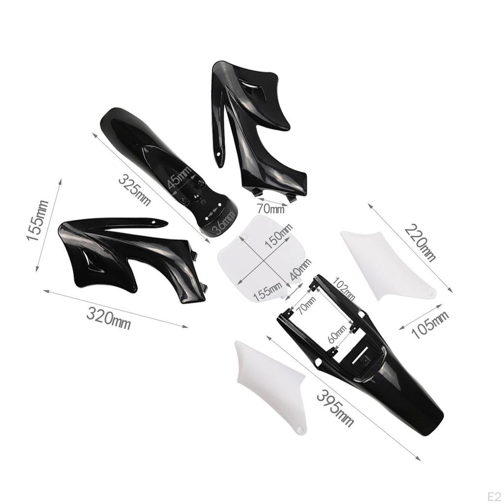 Body Mudguard Kit Accessories, Easy to Install ,High Performance, Premium, Spare Parts Replaces