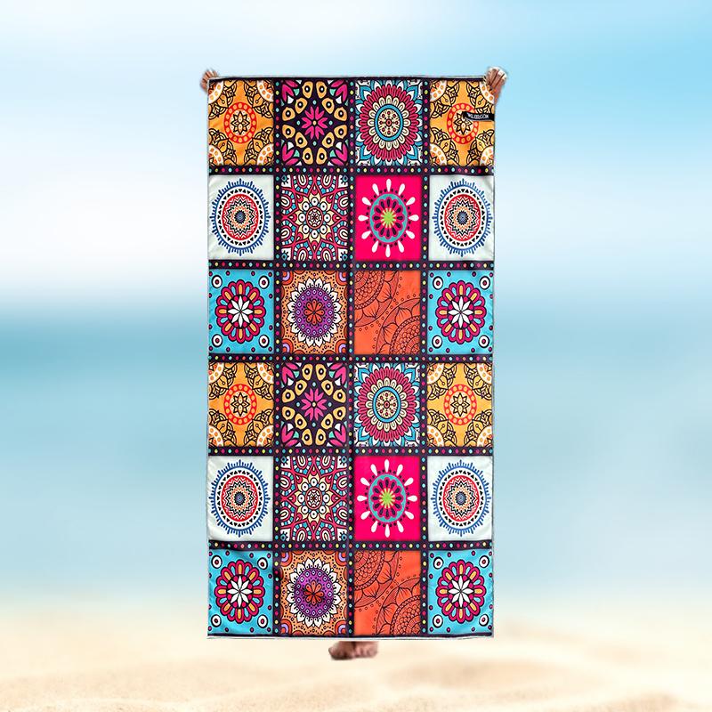Seaside Beach Towel Quick-Drying Bath Towel Double-Sided Fleece Printed Portable Sports Swimming Bath Towel Beach Towel
