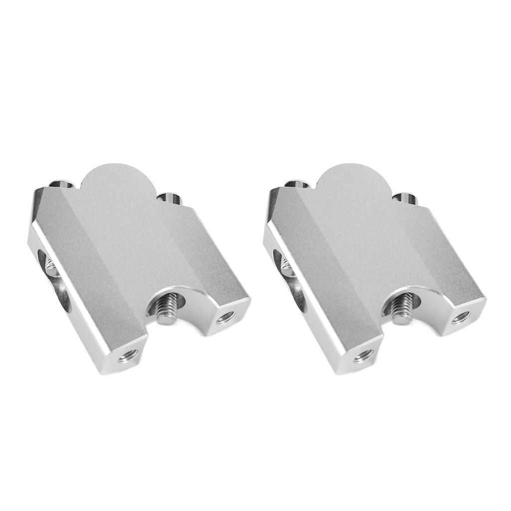 2pcs HandleBar Riser Mount Clamp Aluminum Alloy Replacement for Yamaha XT1200Z Super Tenere 2010‑2014Silver