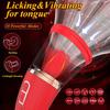 Sucking Tongue Vibrator G-Spot Nipple Clitoris Stimulator 2 In 1 Tongue Vibrating Dildo Female Masturbator Adult Products