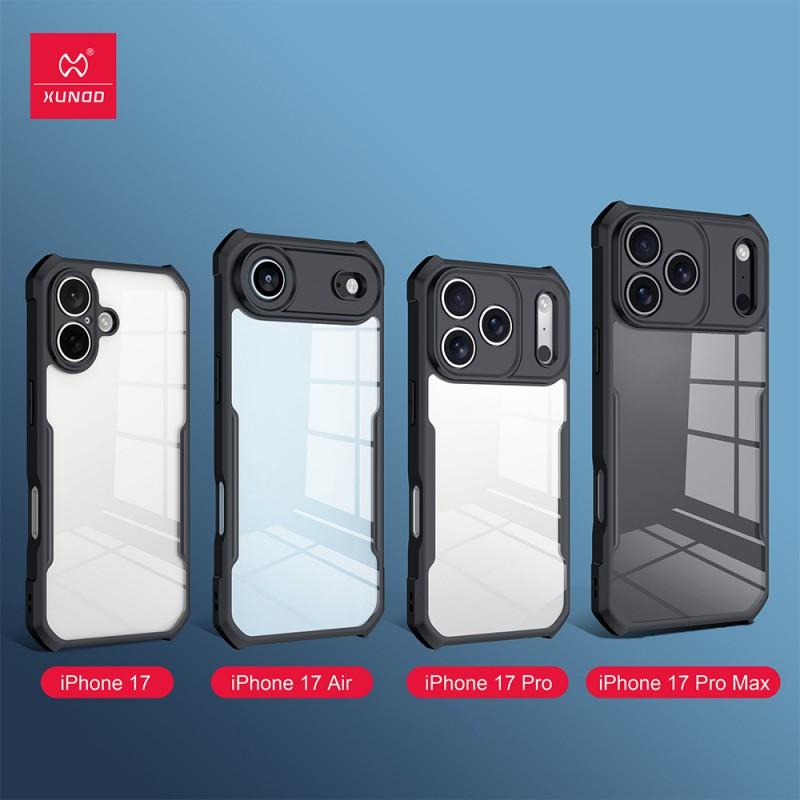 Slim TPU Phone Case IPhone 17 Pro Max Air Ultra Thin Shockproof Cover With Laser Black Style