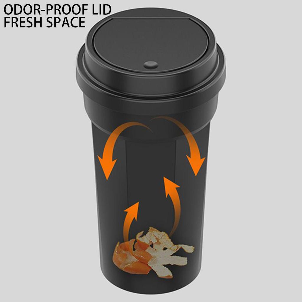 Multipurpose Car Trash Can Cup Holder Waterproof with Lid Auto Accessories for Vehicle Backseat Truck Van Offices Home