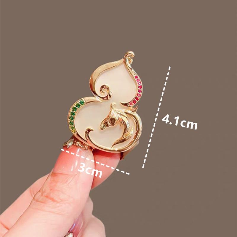 

1pc New Retro Chinese Style Horse Head Hollow Gourd Brooches For Women Luxury Design Corsage Pin Exquisite Jewelry Accessories