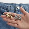 Cute Bear Button for Jeans Bear Clip for Pants Jean Buttons Pins for Loose Jeans No Sew and Adjustable Waist Buckles