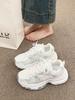 Breathable Mesh Soft-soled Dad Shoes 2025 Spring and Summer Thin Thick-soled Sports and Leisure Ins Trendy Women's Sports Shoes Thick-soled