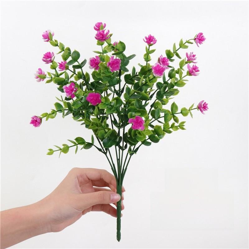 Plastic Fake Floral With Eucalyptus And Chrysanthemum For Party Decorations