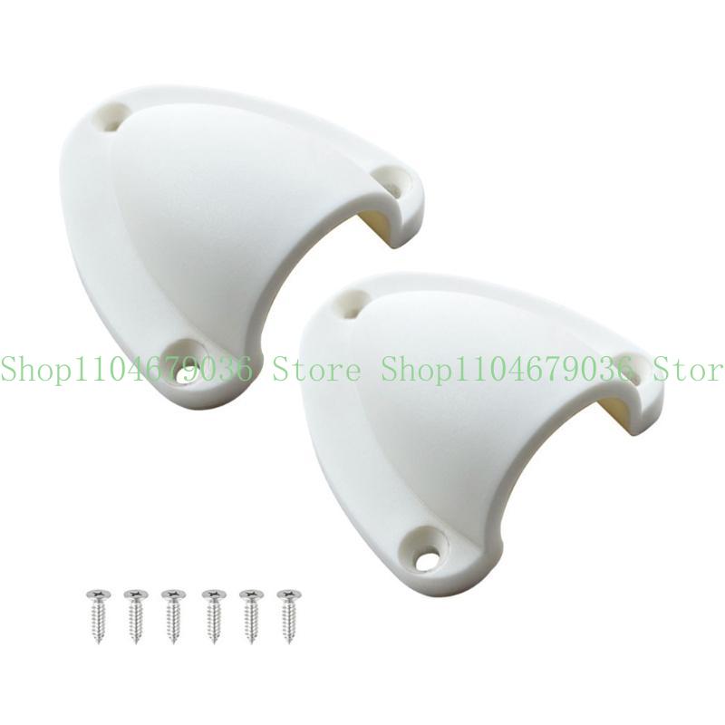 652F Marine Wire Cable Vent Cover Clam Shell Vent with Mounting Screws Ventilator Through Vents for Boat Outlet Yacht Kayak