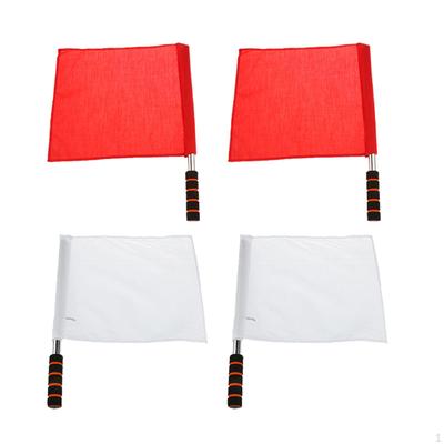 4pcs Nylon Small Referee Flag Volleyball Soccer Football Rugby Hockey Banner