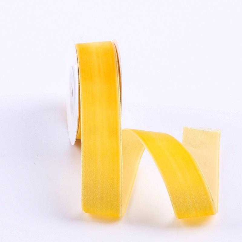 Eco-Friendly 38mm Single-Sided Flocked Velvet Ribbon Spool for Gift Wrapping DIY Bows Hair Accessories Birthday Cake Box Bands