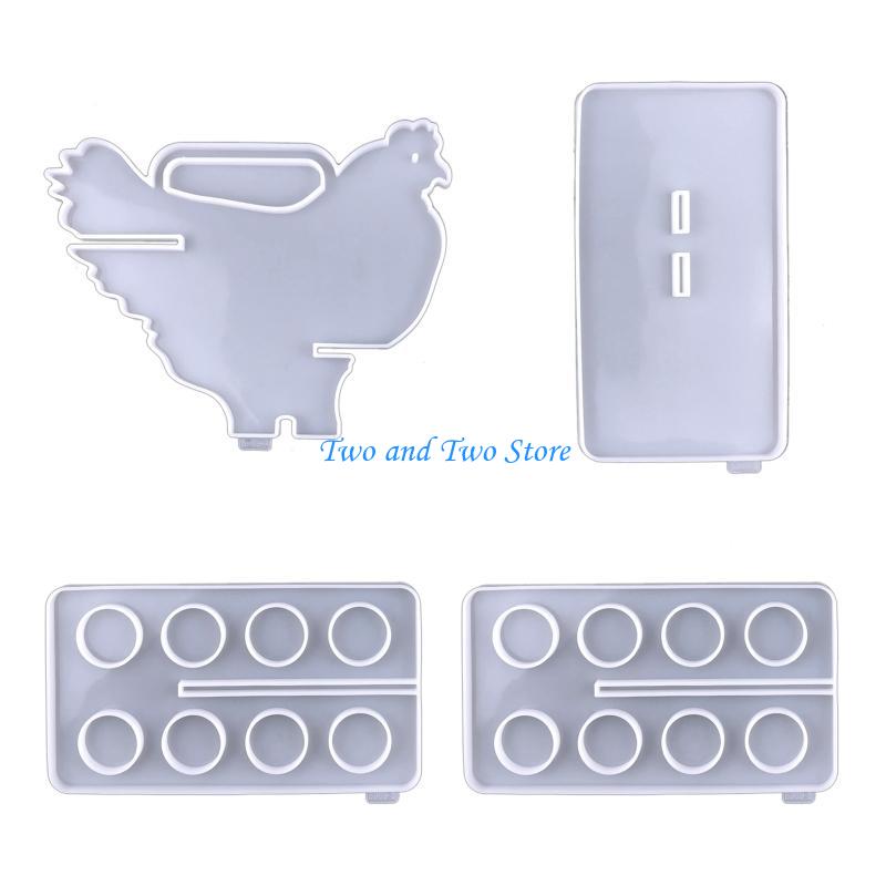 HX6F Egg Tray Mold with 8 Hole Silicone Mold for DIY Crafts Home Decor Countertop чистый