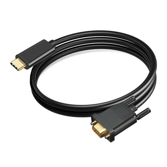 1.8m VGA Adapter 1080P High Resolution Cable Mini Type-C 3.1 to VGA USB-C