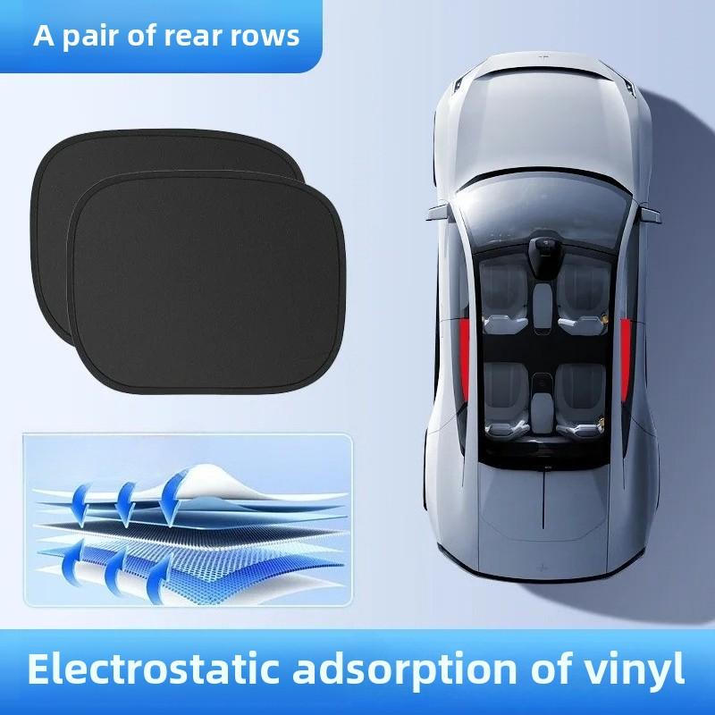 Universal Car Sunshade Electrostatic 4-Layer Side Window Sun Shade Cover for Car Sun Block Curtains UV Protection Sun Visor Film