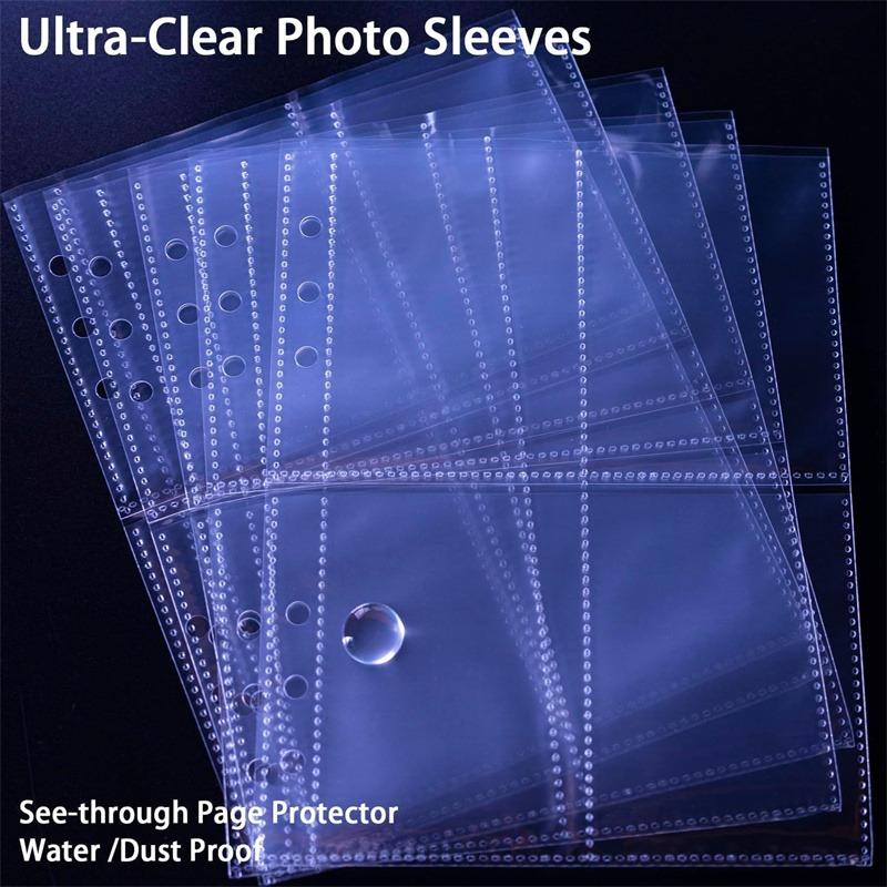 A5 Notebook Photocard Binder 25pcs Page(4 Grids)  PU Leather Loose Leaf Organizer Photo Binder Book Kpop Photo Albums Idol Cards