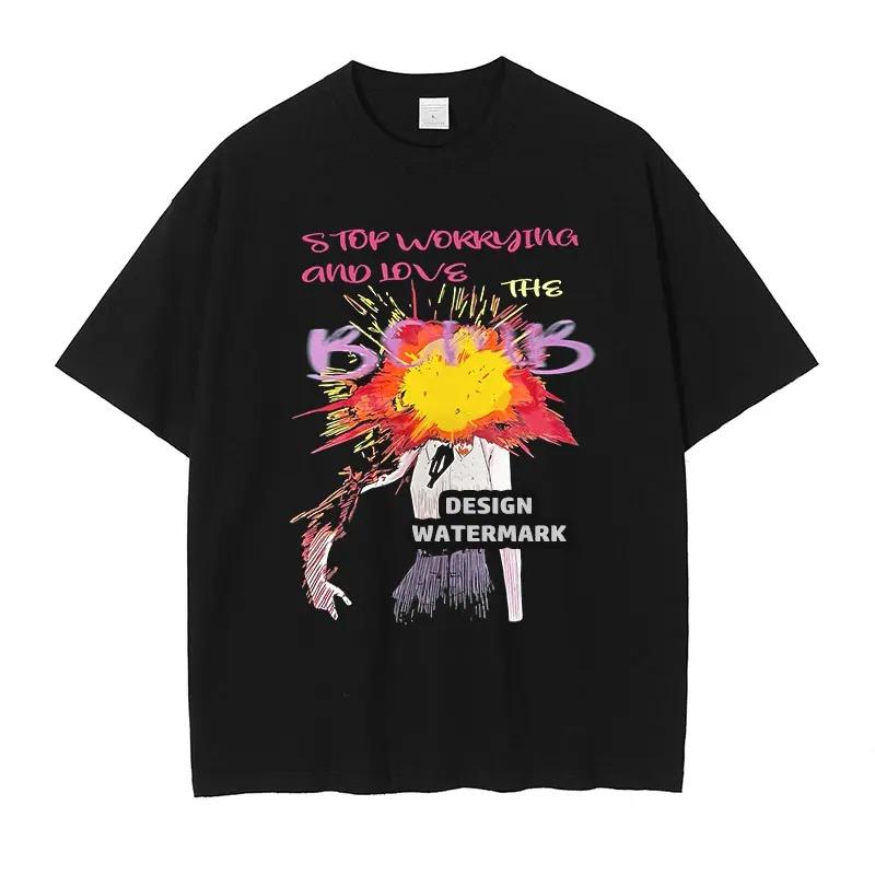 My Chemical Romance and Chainsaw Man Print T Shirts Oversized Y2k Men Women Short Sleeve High Quality Streetwear Female Male Tee