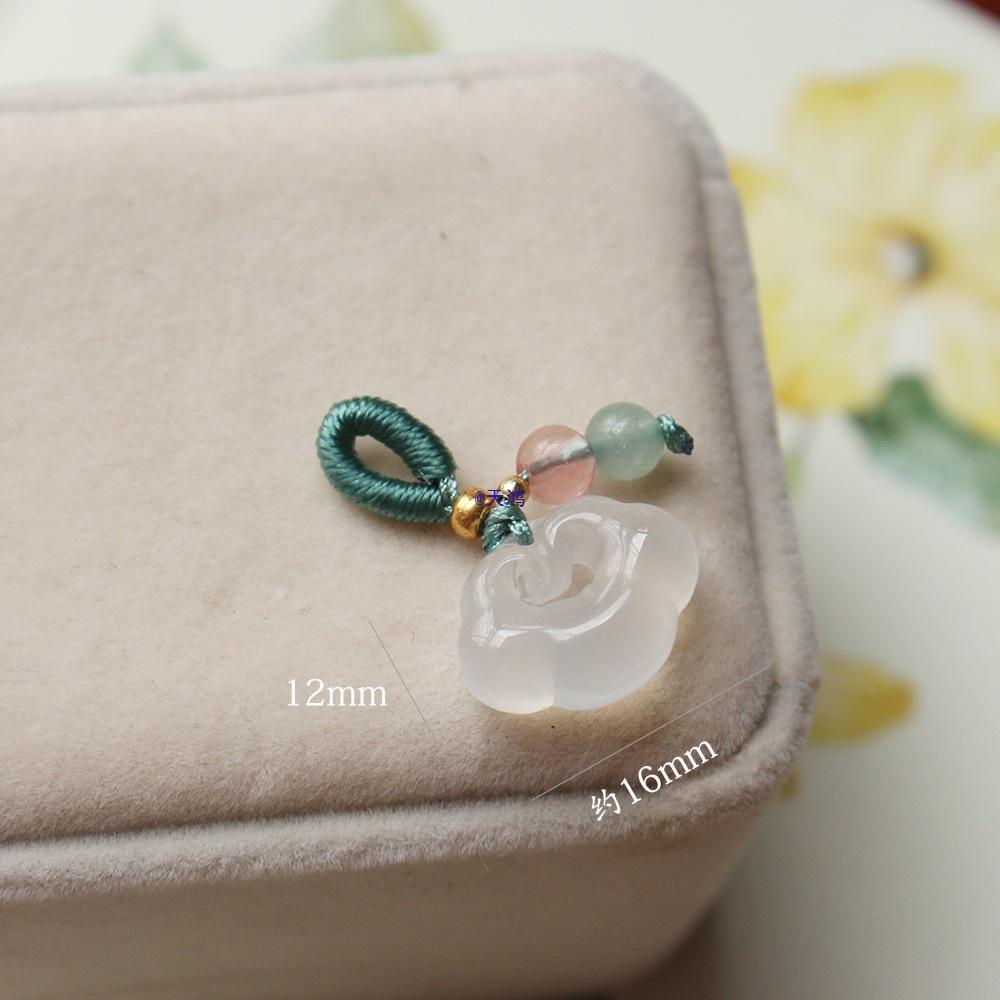 Bransoletka i zawieszka z agatu Hetian Jade liczi Ruyi