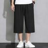 Men's Plus Size Quick Dry 7/8 Pants, Elastic Waist Summer Casual Cropped Trousers (4XL-10XL)