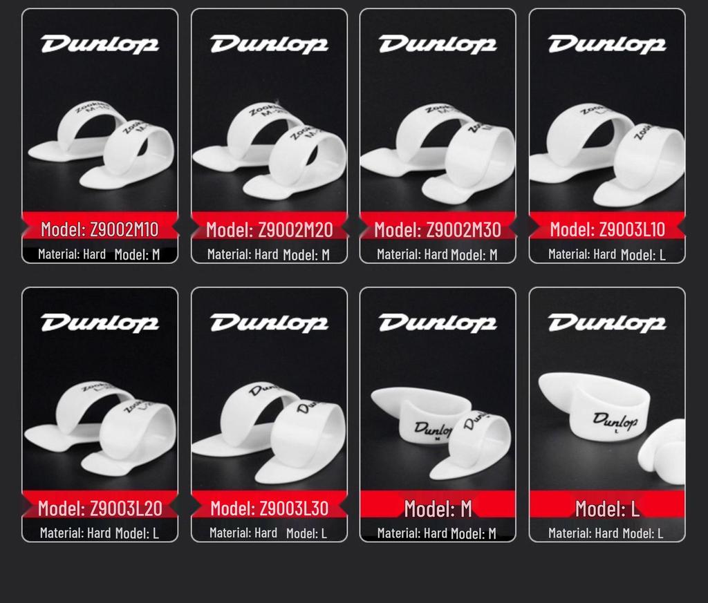 Dunlop Right Hand Fingerstyle Protector Kit: Thumb Pick, Finger Cots, and Artificial Fingernail.