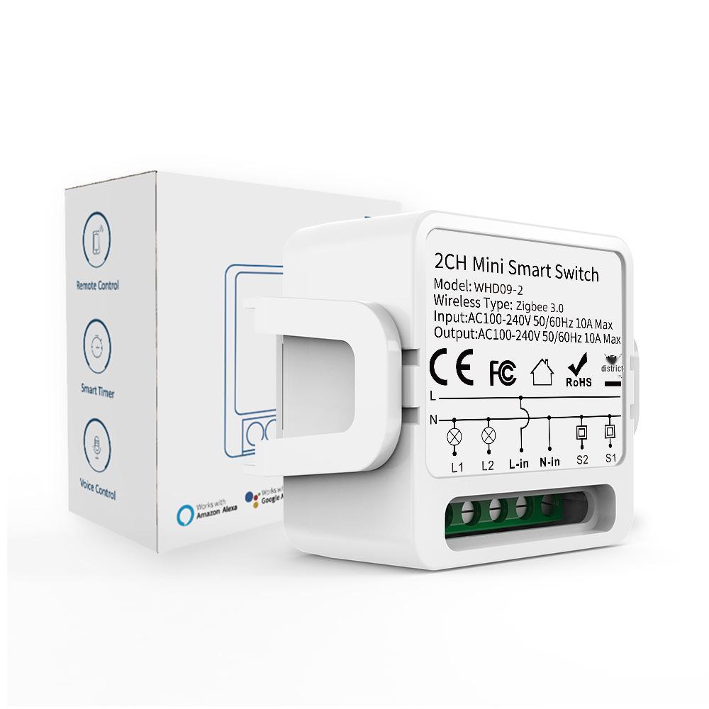 Graffiti Zigbee Two-Way Smart Switch with Dual On-Off Control, Voice-Activated via Alexa