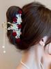 1 Pcs Fashion Exquisite Crystal Butterfly Rose Flower Artificial Pearl Tassel Hair Claws For Women Girls Party Hair Accessories