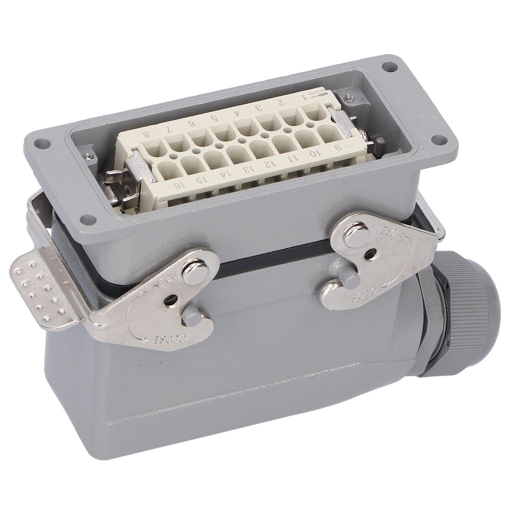 Heavy Duty Connectors 16 Contacts Side Out Industrial Waterproof Aviation Plug Socket