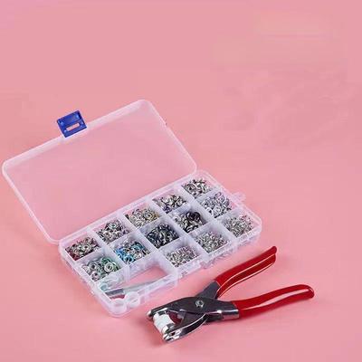 Juego de herramientas con hebillas de cinco garras de colores para baberos y ropa de bebé sin costura