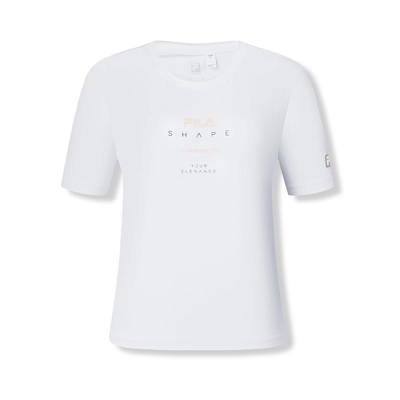 

New FILA Fitness Series T Shirt Women s Jade White A11W421107FWT 160/80A/S