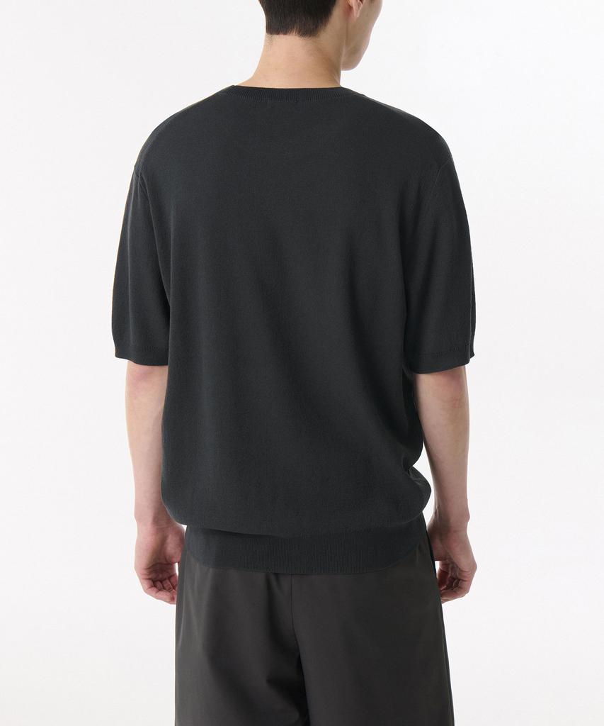 Musinsa Standard Cool Touch Crew Neck Short Sleeve Knit [Dark Gray]