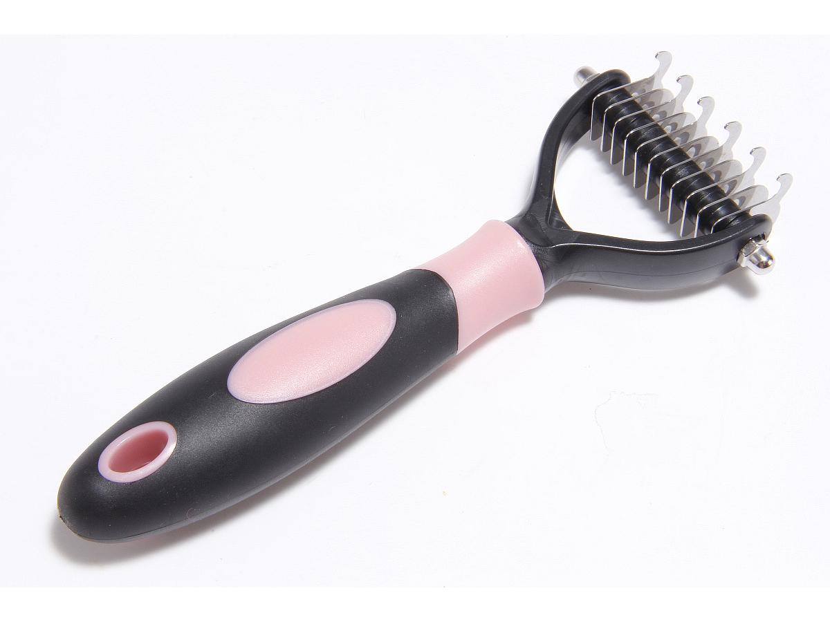 

Двусторонняя распутывающая расческа для собак - Быстро удаляет выпавшую шерсть, очищает и вычесывает. Small OPP Bag